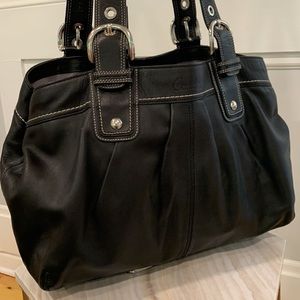 Coach Vintage Oversized Soho Business Soft Pleated Leather Tote